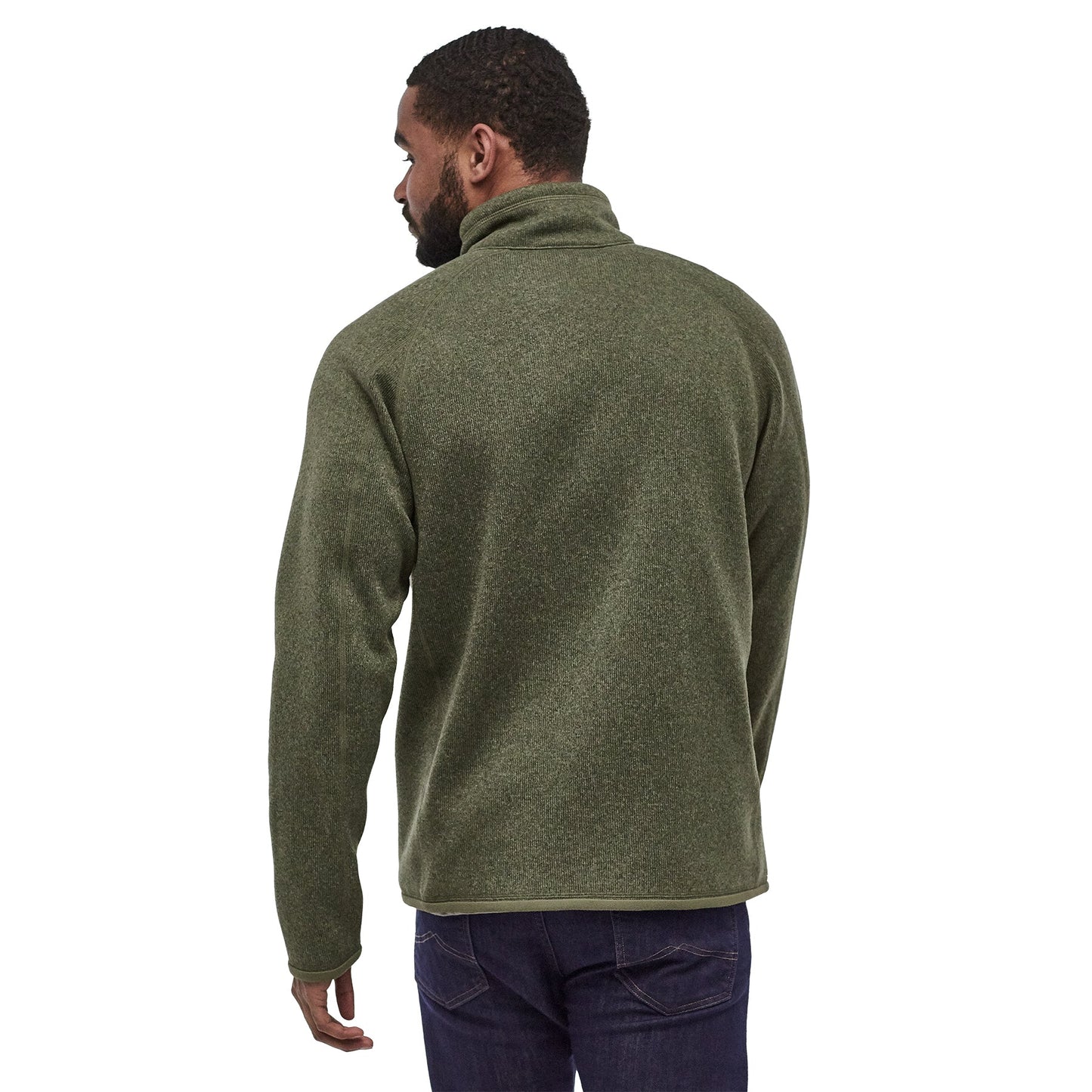 Polaire col zippé en matière recyclée | vert "m's better sweater 1/4 zip industrial green"