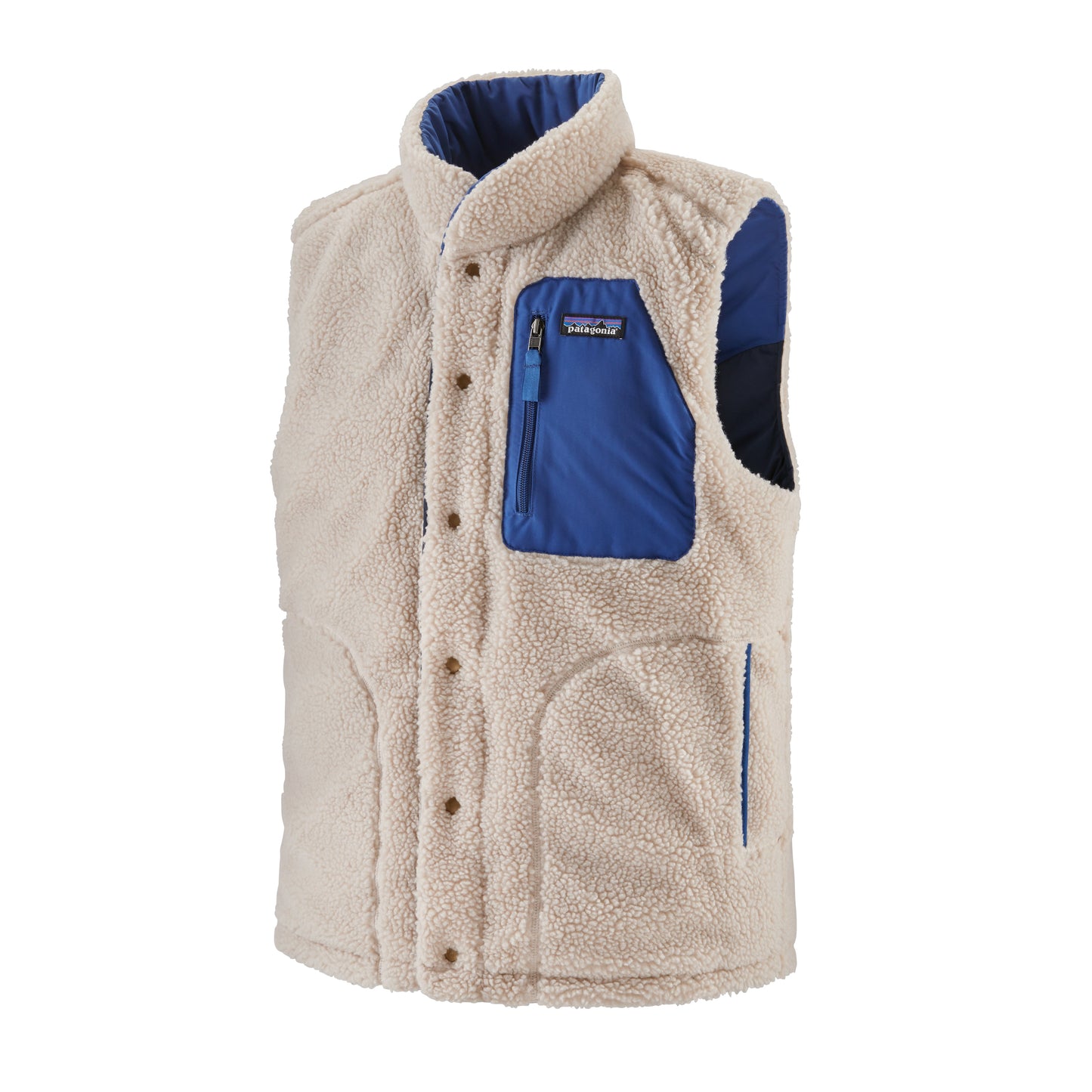 Veste réversible sans manches marine et polaire en recyclé - bivy down