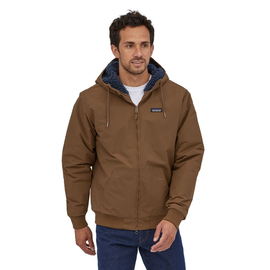 Manteau marron en recyclé -  lined isthmus hoody owl brown
