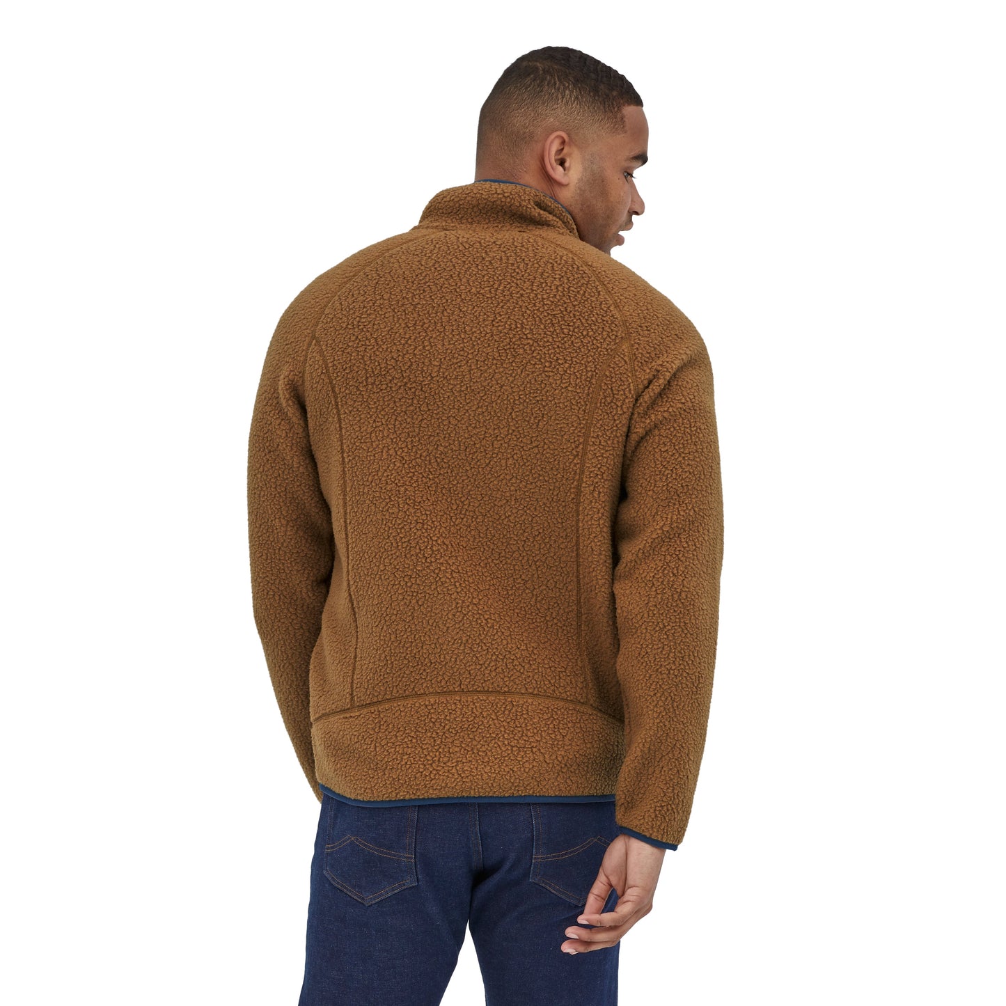 Veste polaire zippée en matière recyclée | marron "retro pile bear brown"