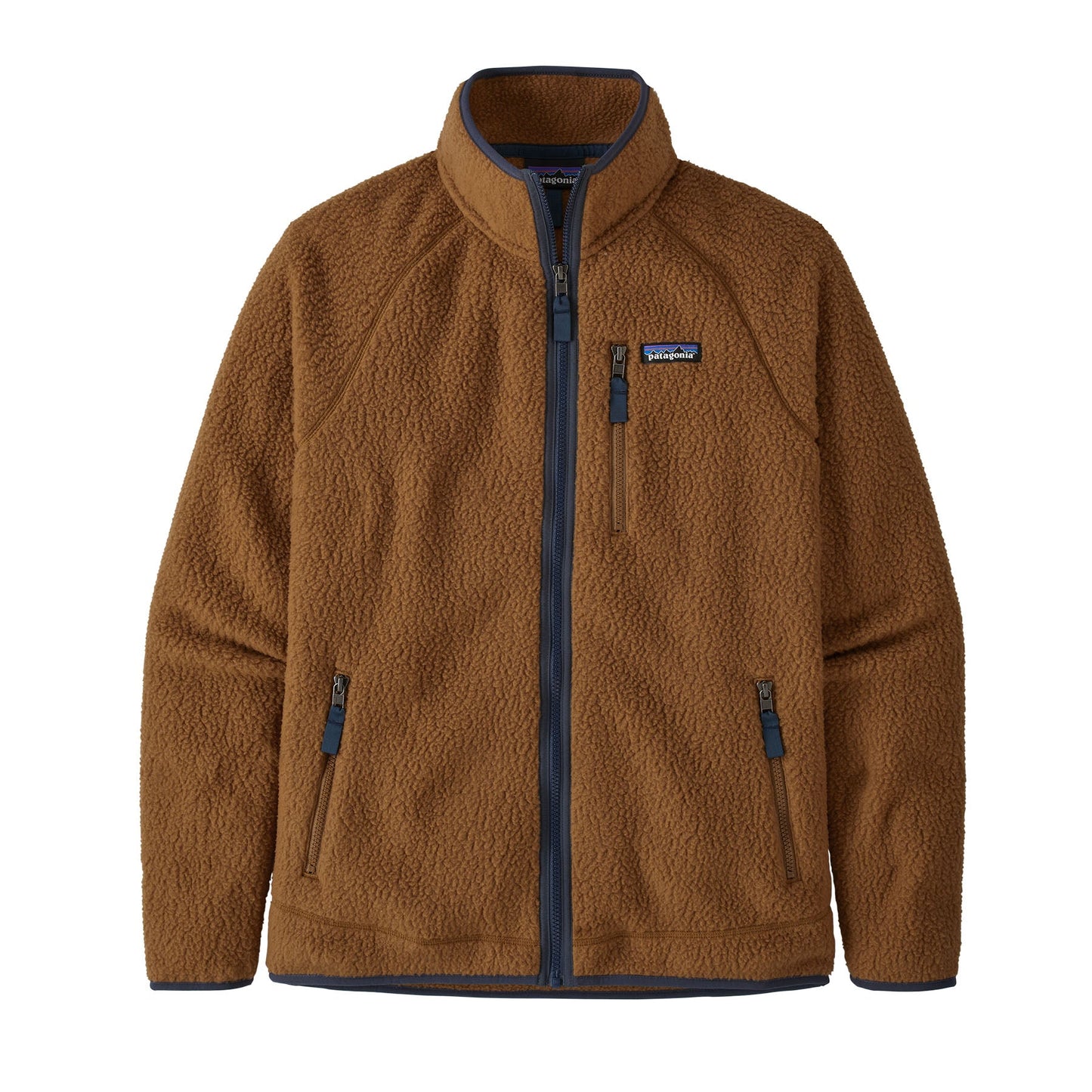 Veste polaire zippée en matière recyclée | marron "retro pile bear brown"