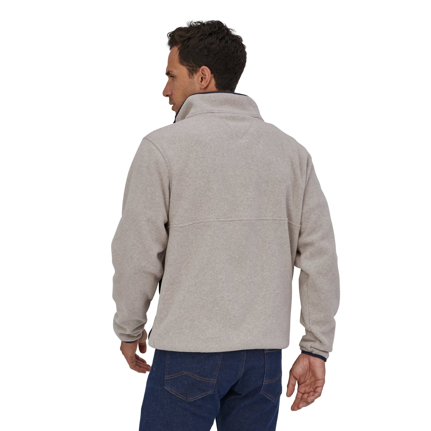 Polaire col zippé en recyclé | écru "synch oatmeal heather"