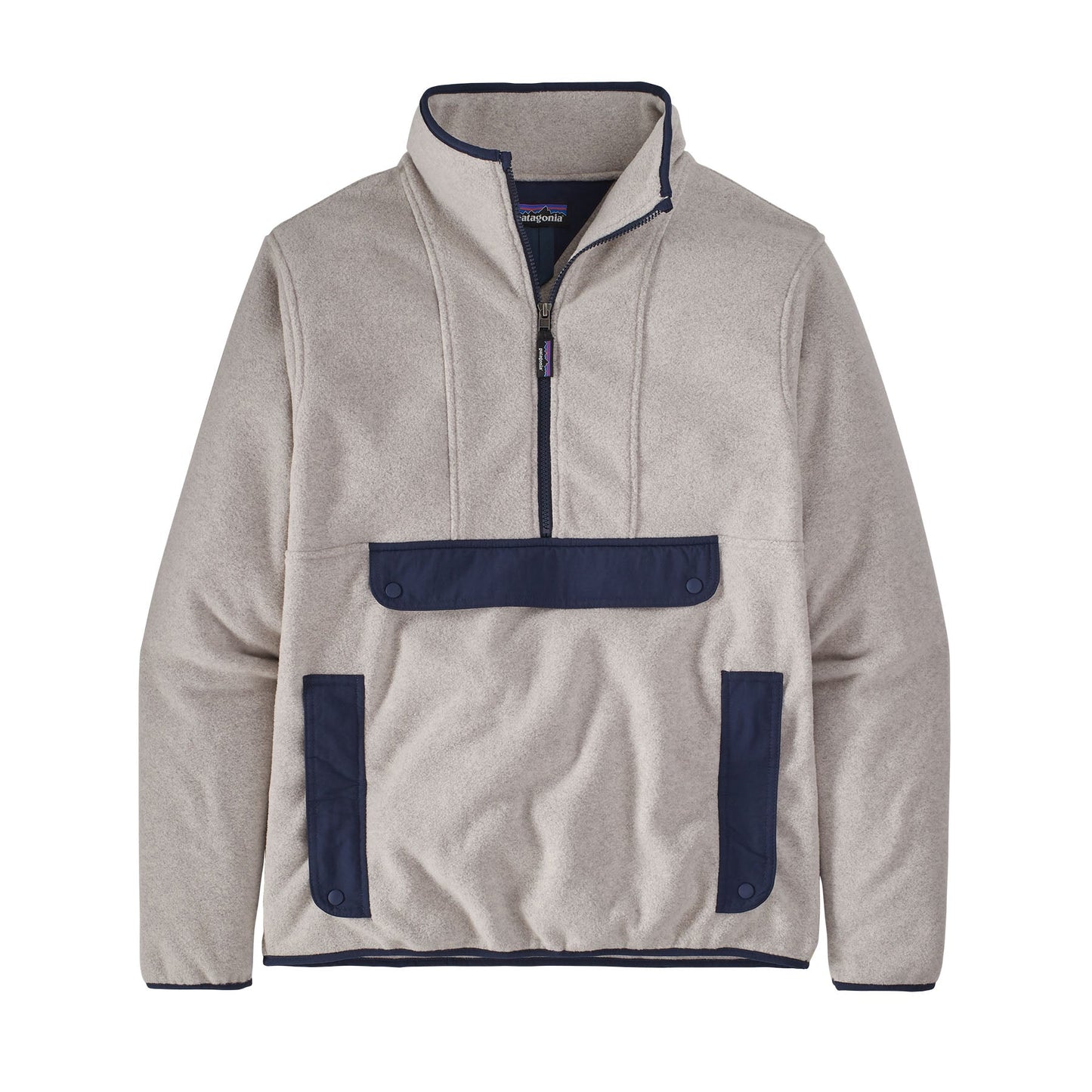 Polaire col zippé en recyclé | écru "synch oatmeal heather"