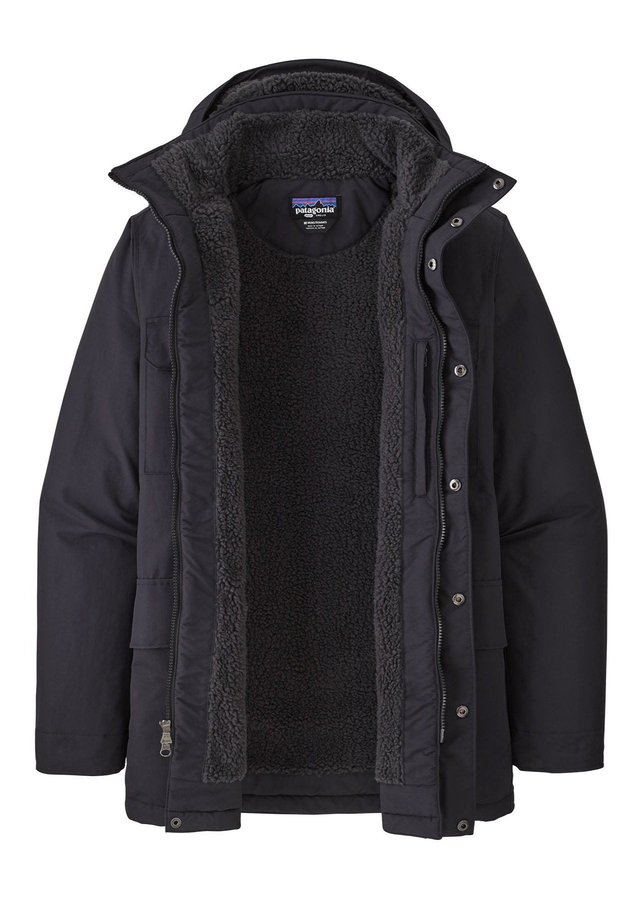 Parka en recyclé | noir "isthmus parka ink black"
