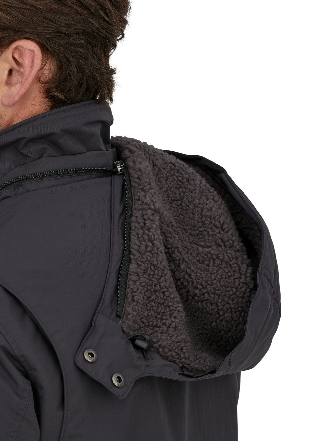Parka en recyclé | noir "isthmus parka ink black"