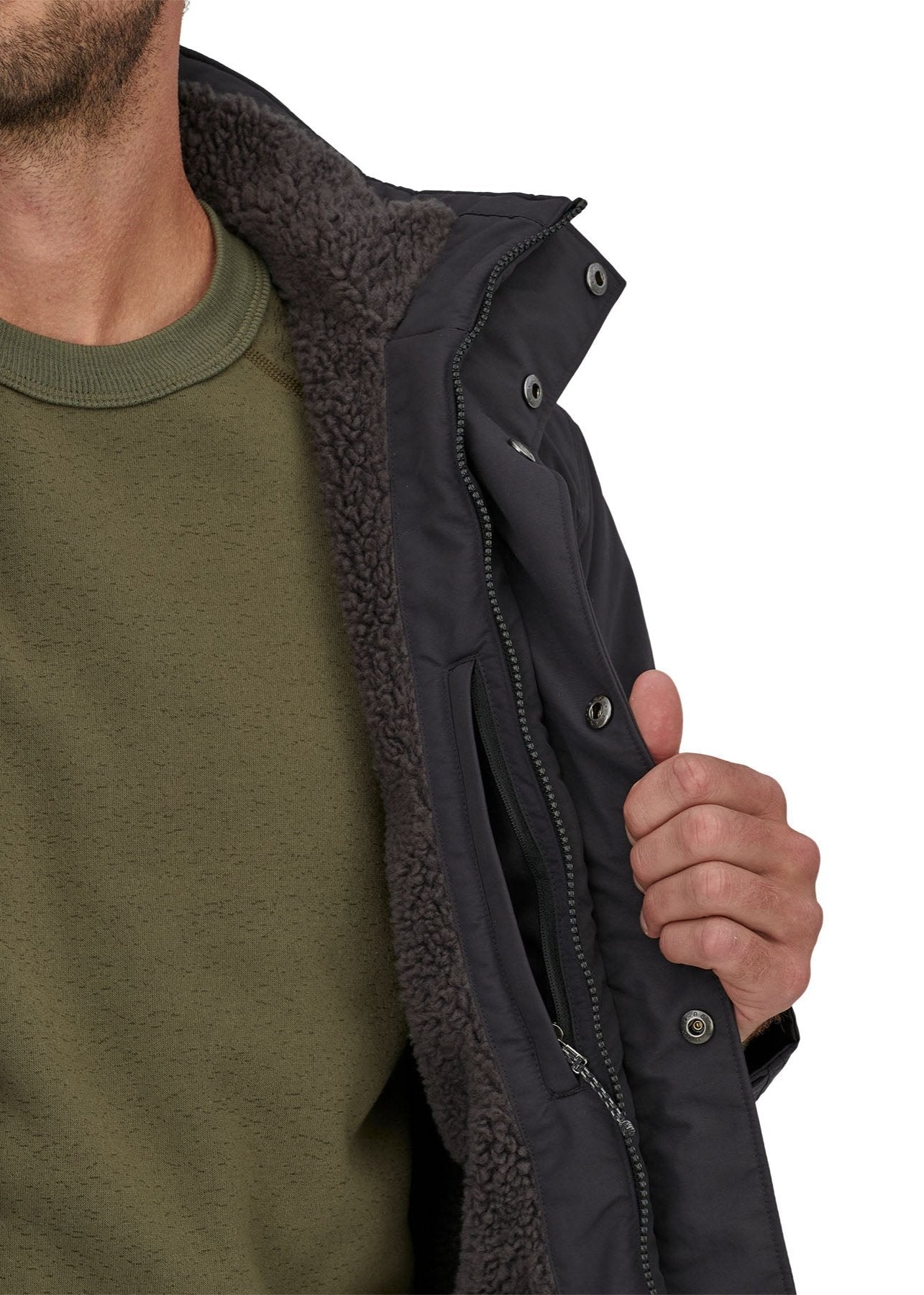 Parka en recyclé | noir "isthmus parka ink black"