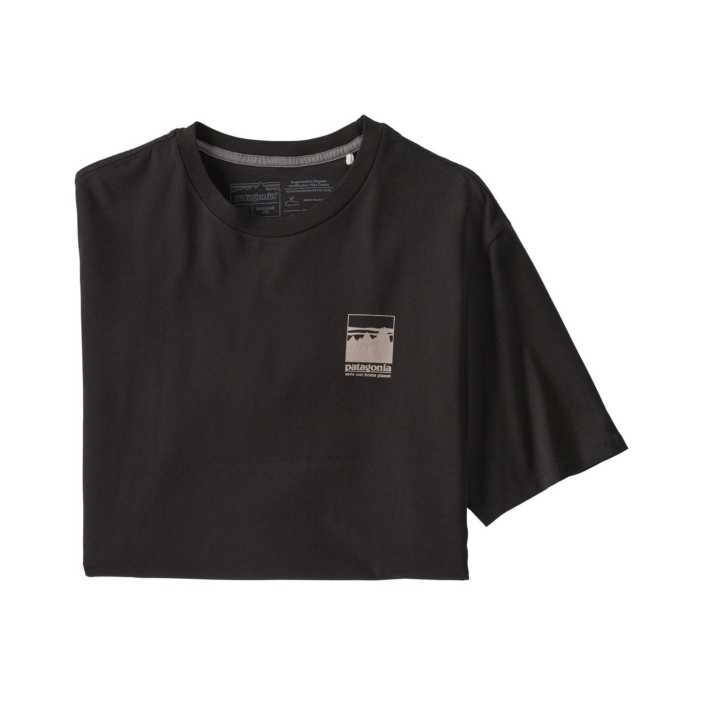 T-shirt noir en coton bio - Regenerative Organic Pilot Cotton T-Shirt black