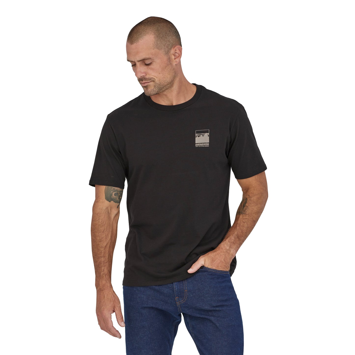 T-shirt noir en coton bio - Regenerative Organic Pilot Cotton T-Shirt black