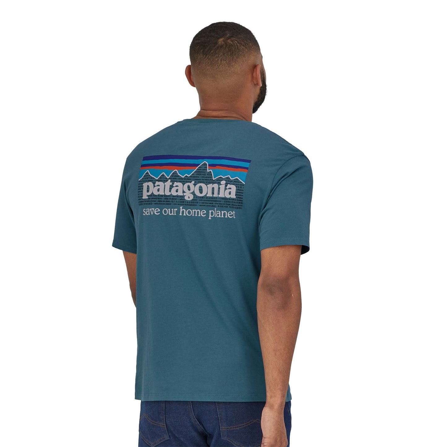 T-shirt bleu en coton bio - P-6 Regenerative Organic Cotton T-Shirt abalone blue
