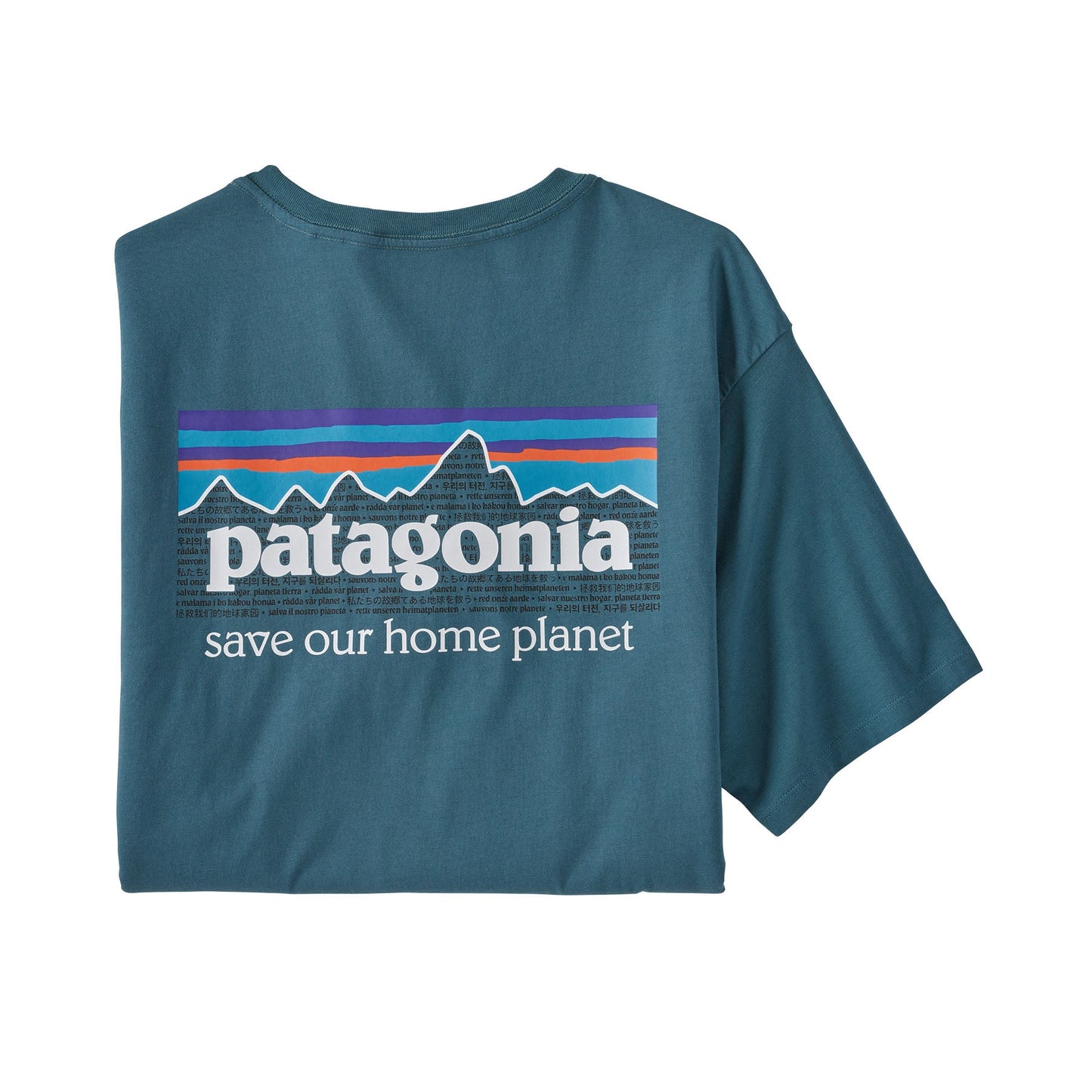 T-shirt bleu en coton bio - P-6 Regenerative Organic Cotton T-Shirt abalone blue