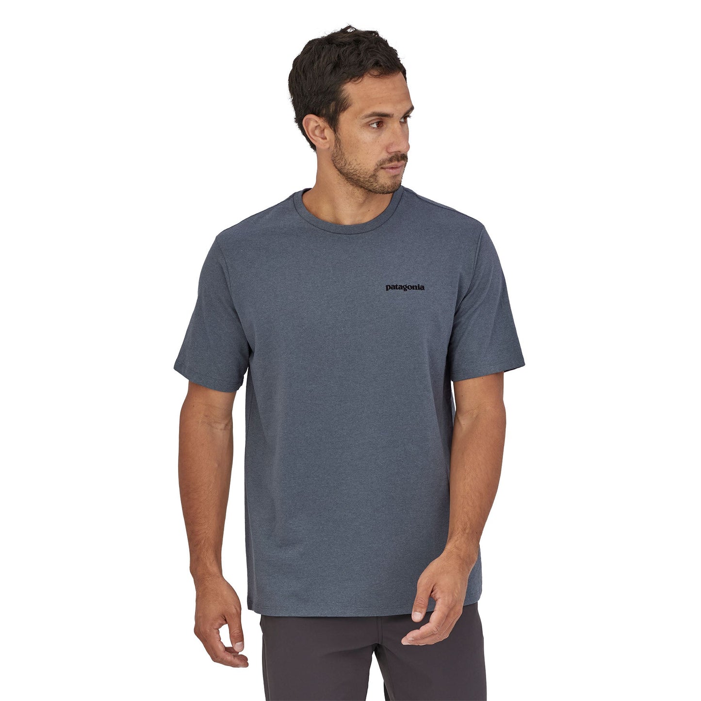 T-shirt imprimé gris en coton bio - P-6 Logo Responsibili-Tee plume grey