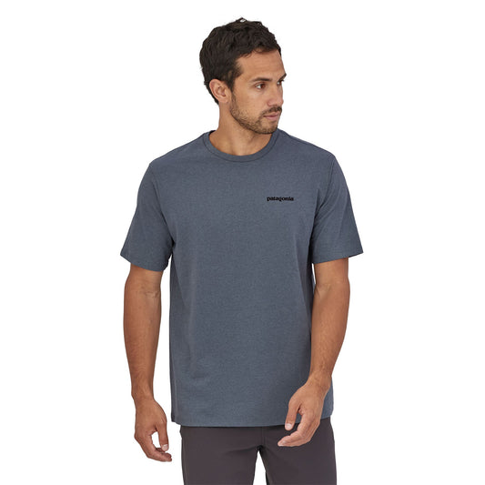 T-shirt imprimé gris en coton bio - P-6 Logo Responsibili-Tee plume grey