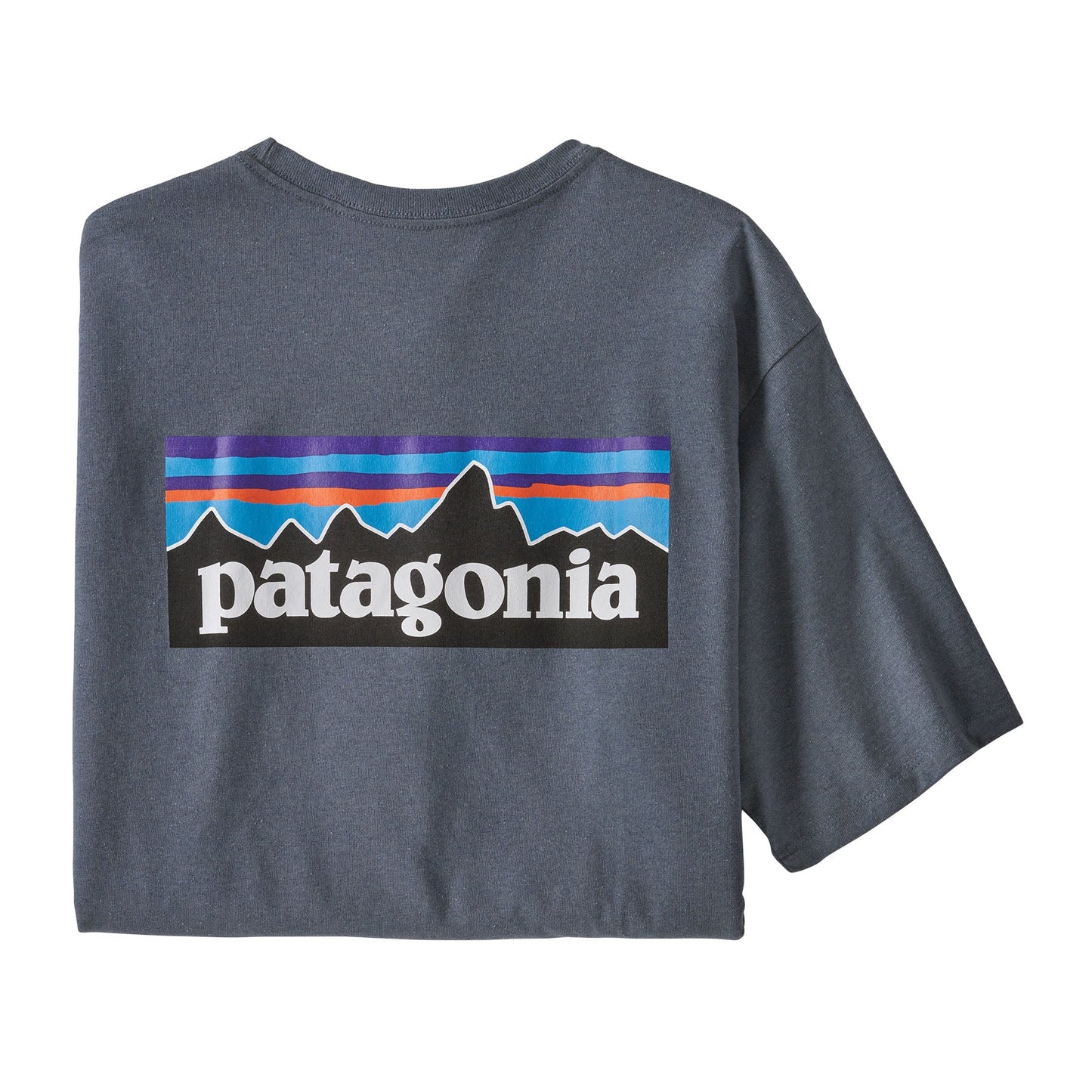 T-shirt imprimé gris en coton bio - P-6 Logo Responsibili-Tee plume grey