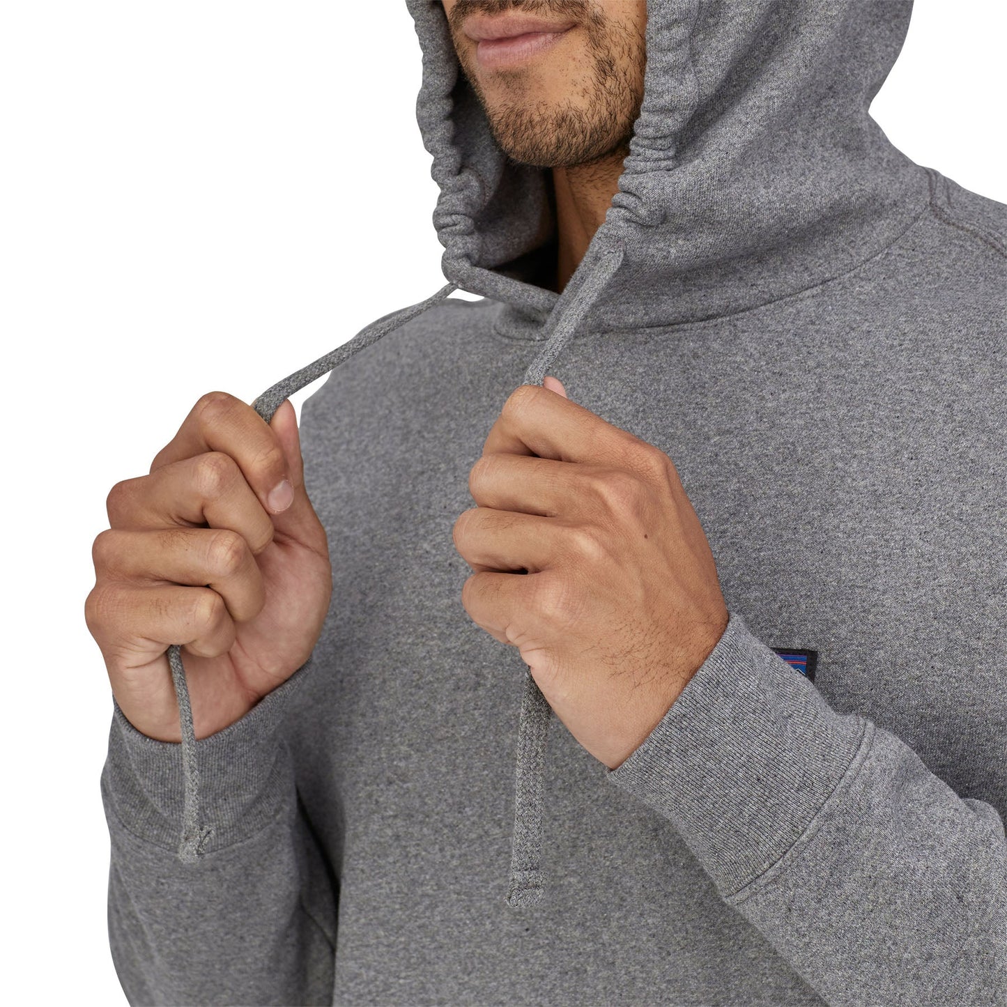 Sweat à capuche gris en coton bio et matière recyclée - p-6 label uprisal hoody gravel heather
