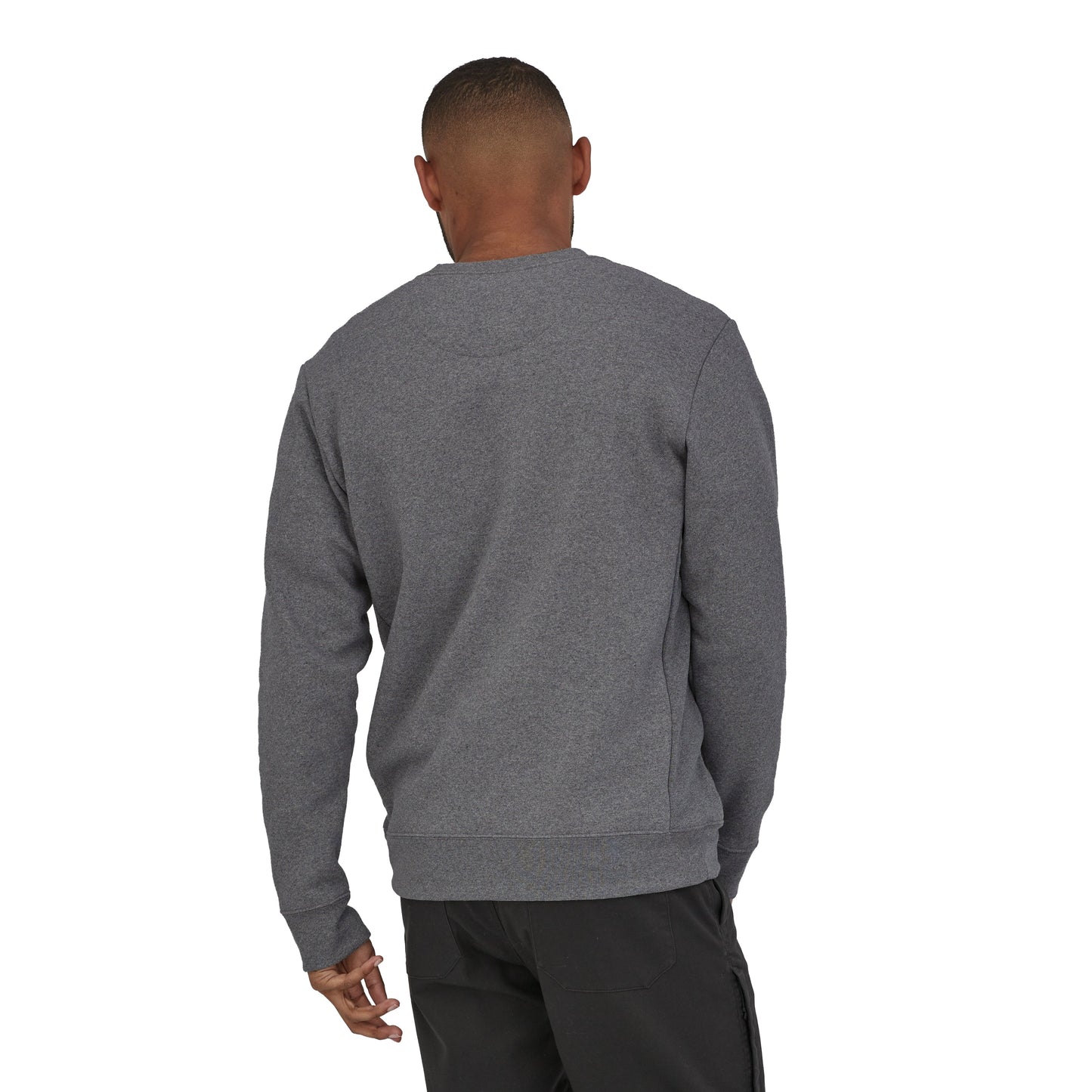Sweat gris en coton bio et matière recyclée - p-6 label uprisal crew sweatshirt gravel heather
