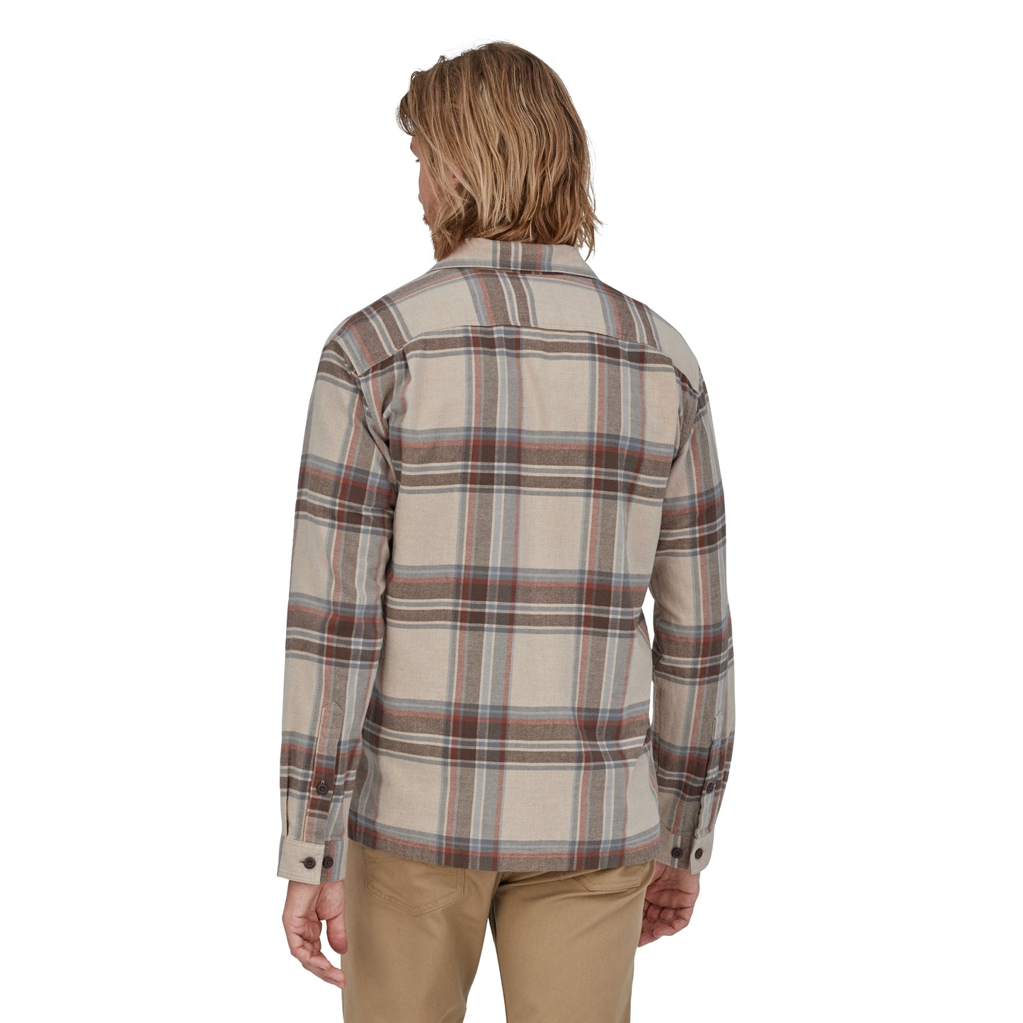 Chemise à carreaux en flanelle de coton bio | Écru "organic cotton fjord flannel nautilus tan"