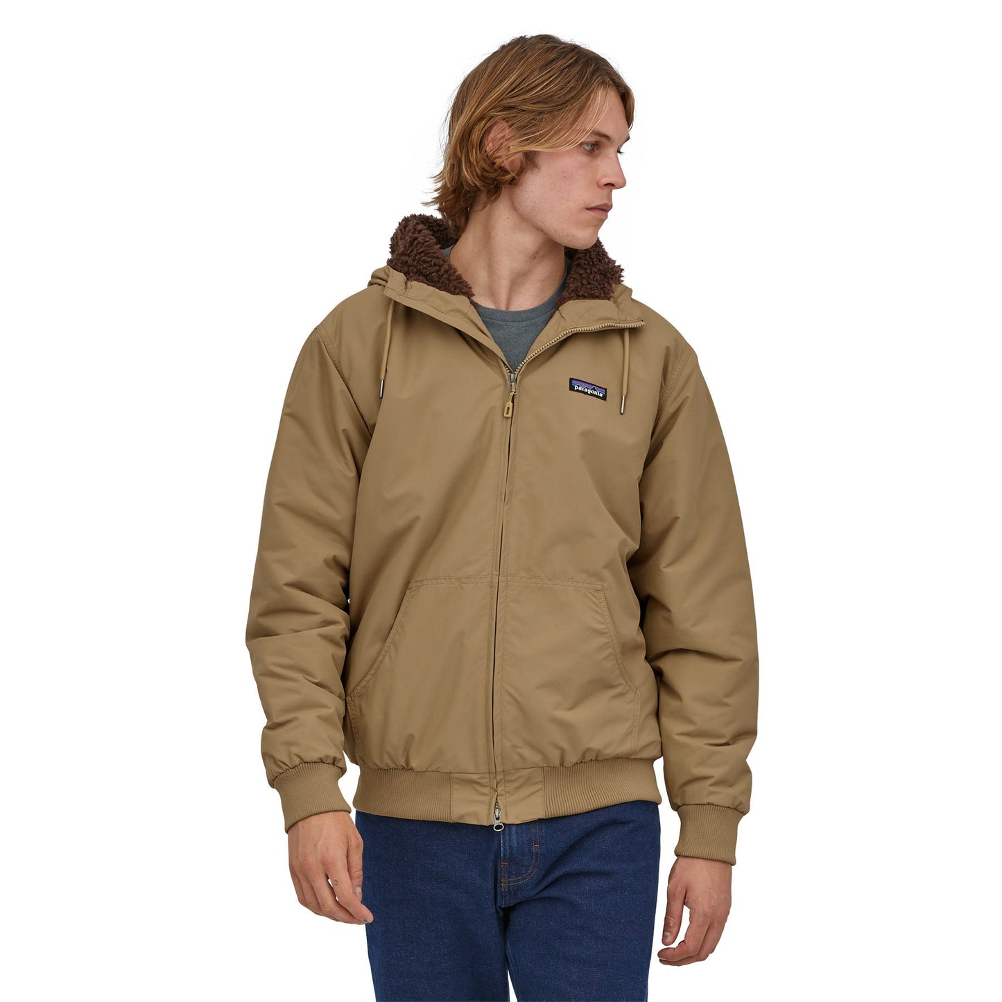 Manteau beige doublé polaire en recyclé - lined isthmus hoody ink classic tan