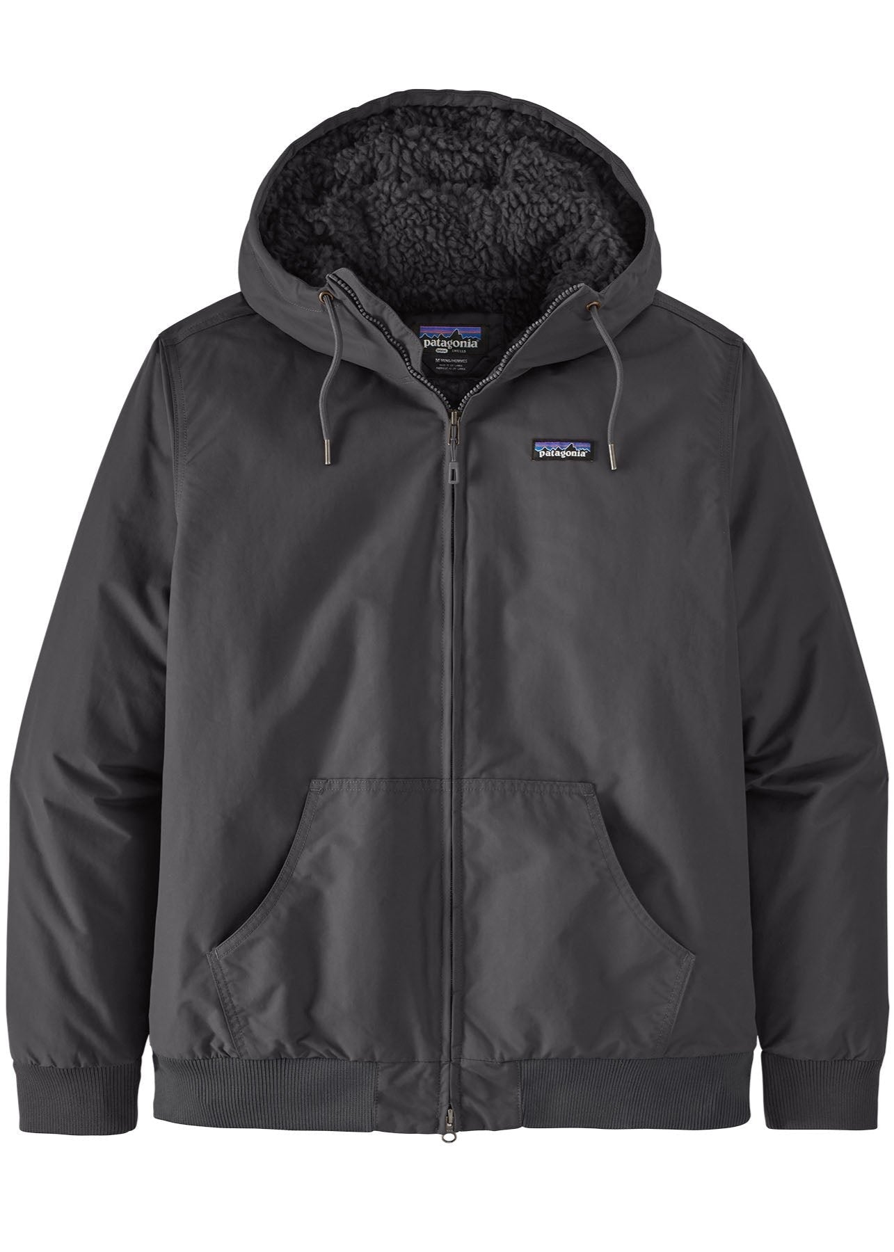 Manteau doublé polaire en recyclé | noir "lined isthmus hoody ink black"