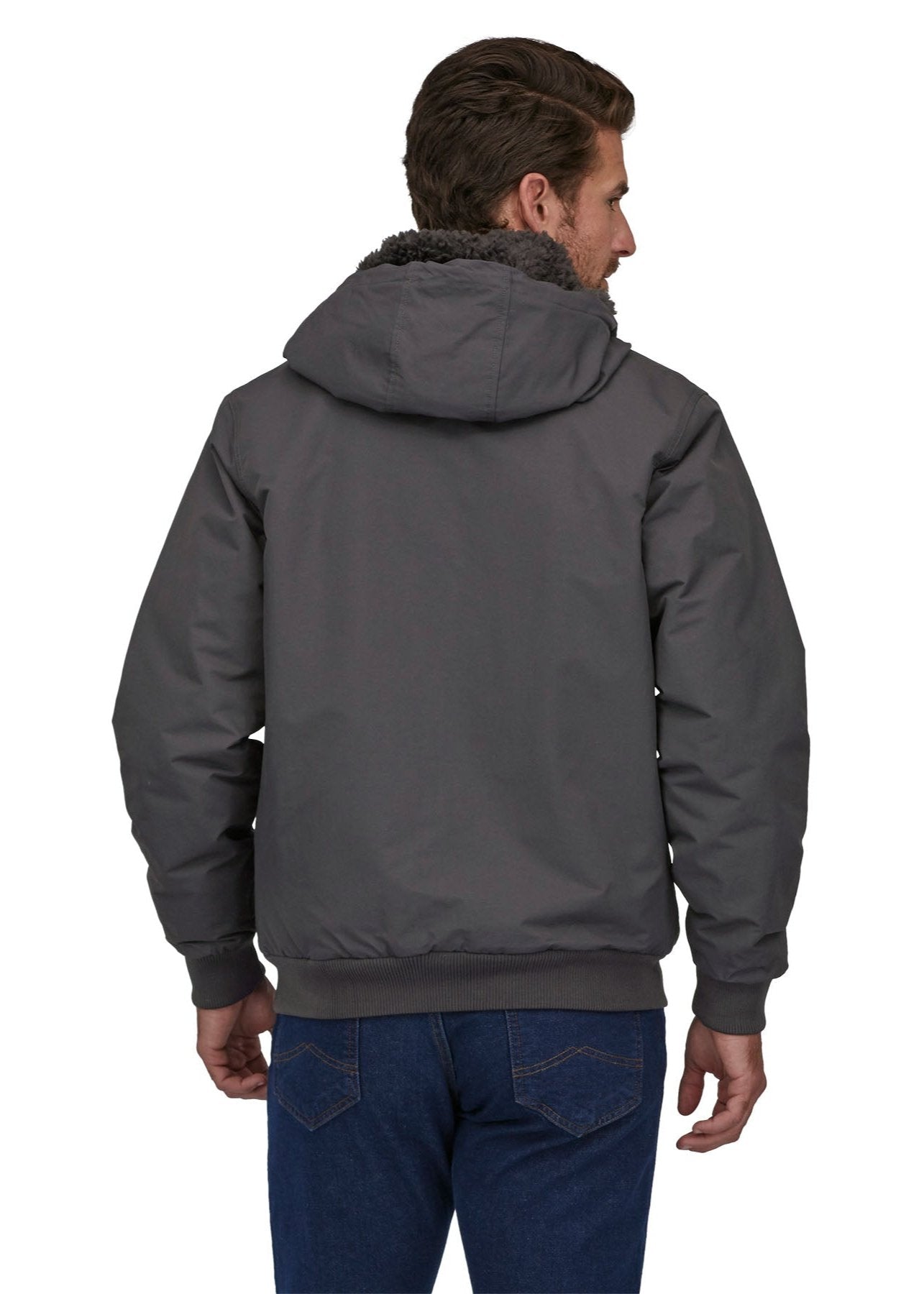Manteau doublé polaire en recyclé | noir "lined isthmus hoody ink black"