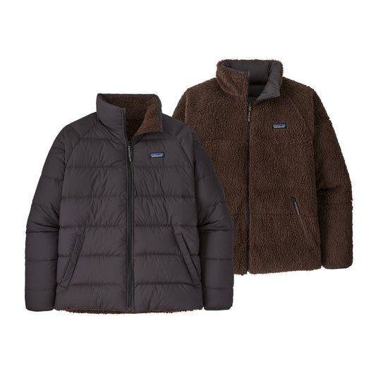 Doudoune réversible polaire en recyclé | noir "m's reversible silent down jkt ink black"