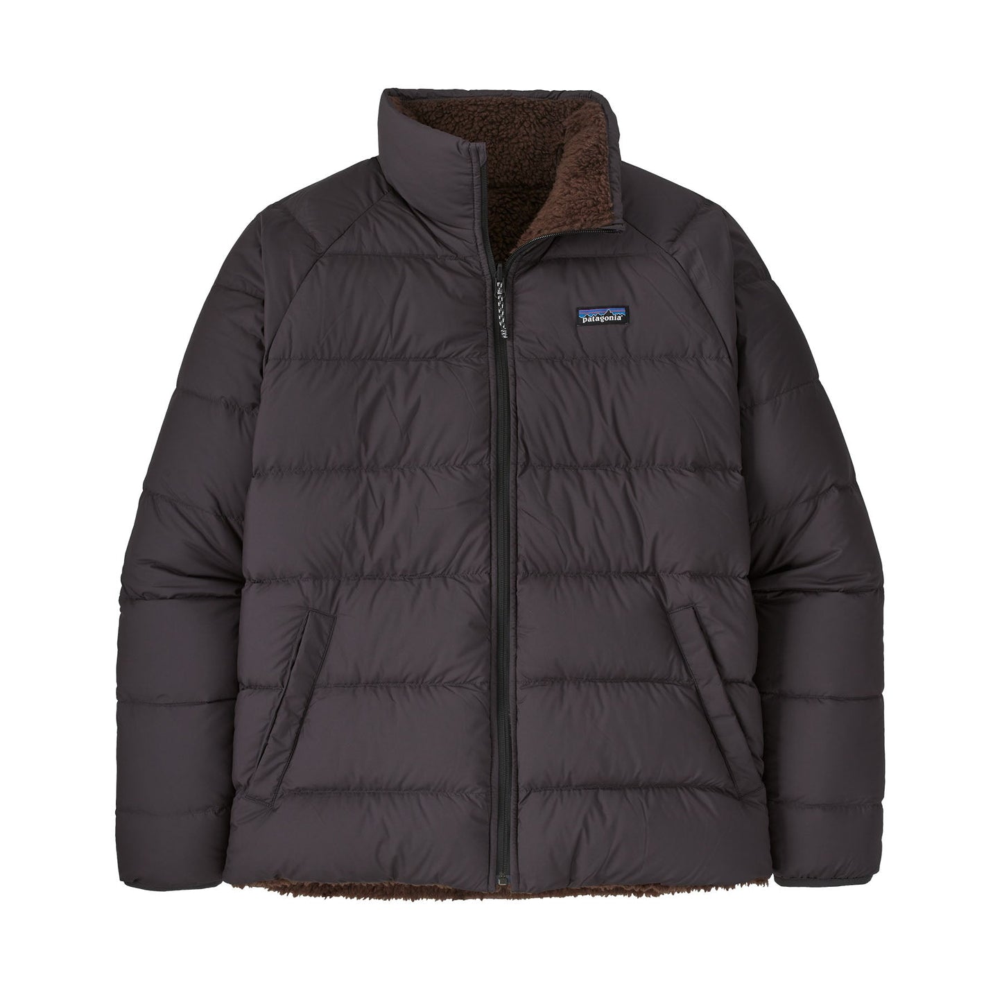 Doudoune réversible polaire en recyclé | noir "m's reversible silent down jkt ink black"