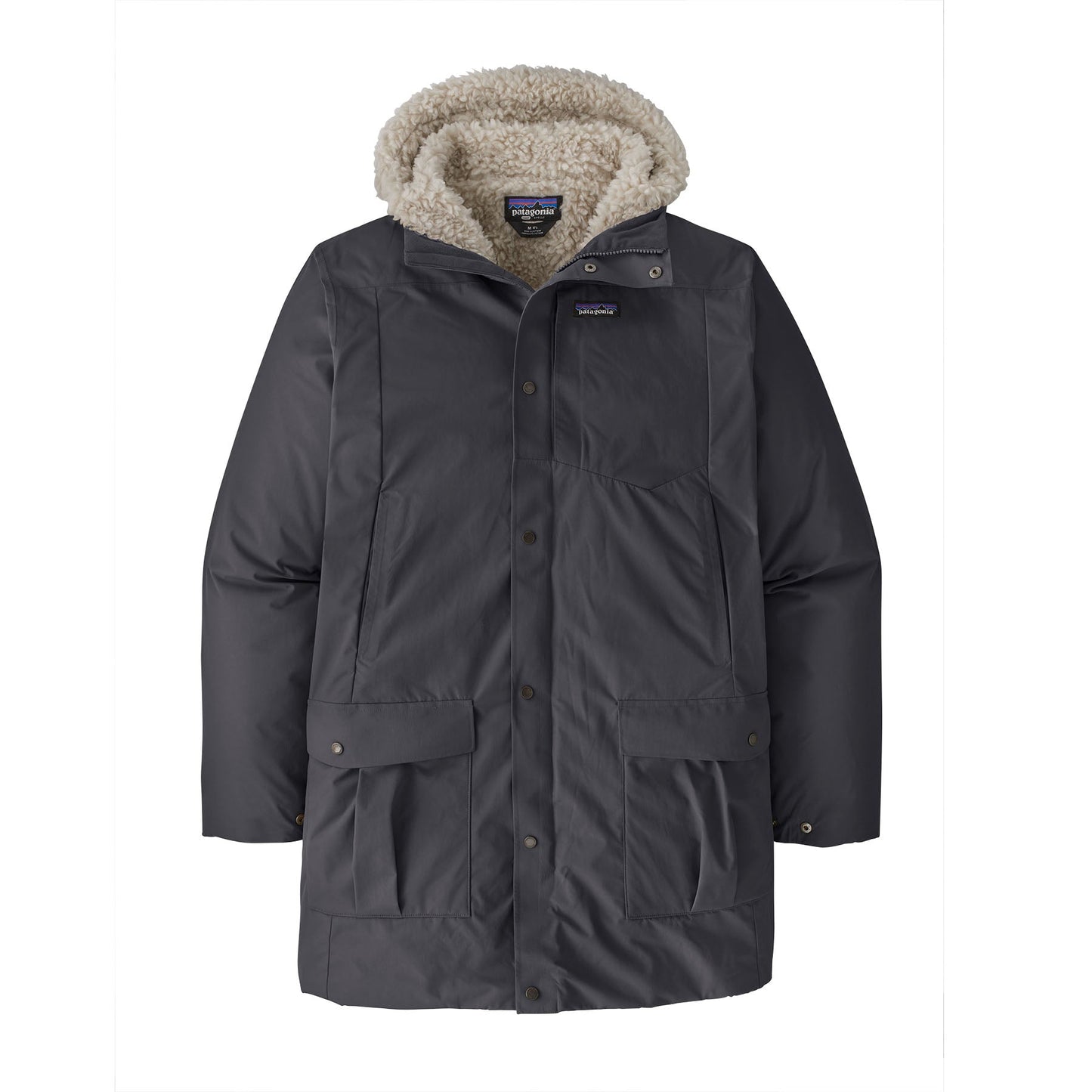 Parka noire doublée polaire en recyclé - downdrift parka ink black