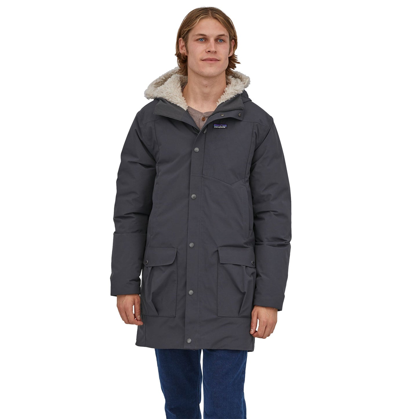 Parka noire doublée polaire en recyclé - downdrift parka ink black
