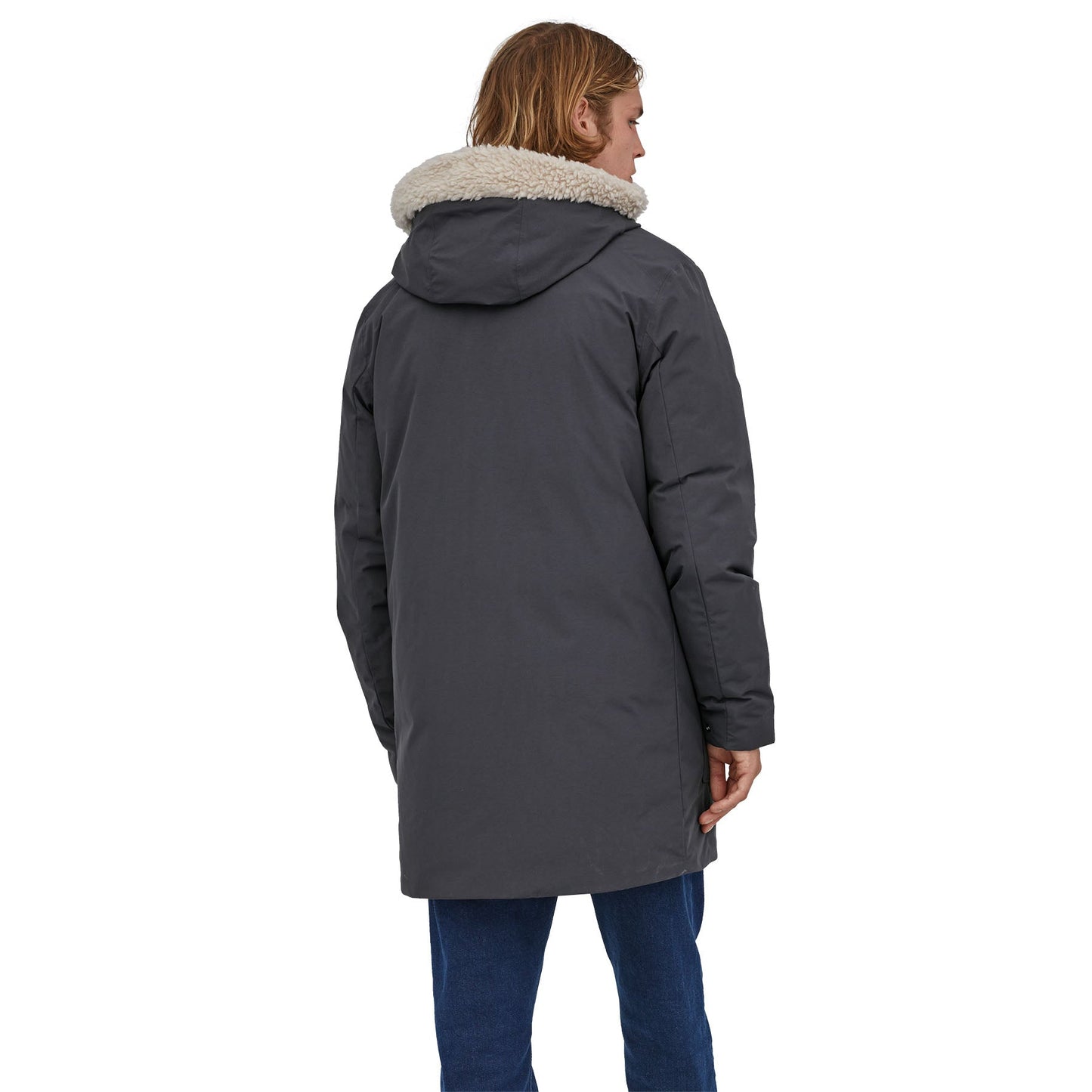 Parka noire doublée polaire en recyclé - downdrift parka ink black