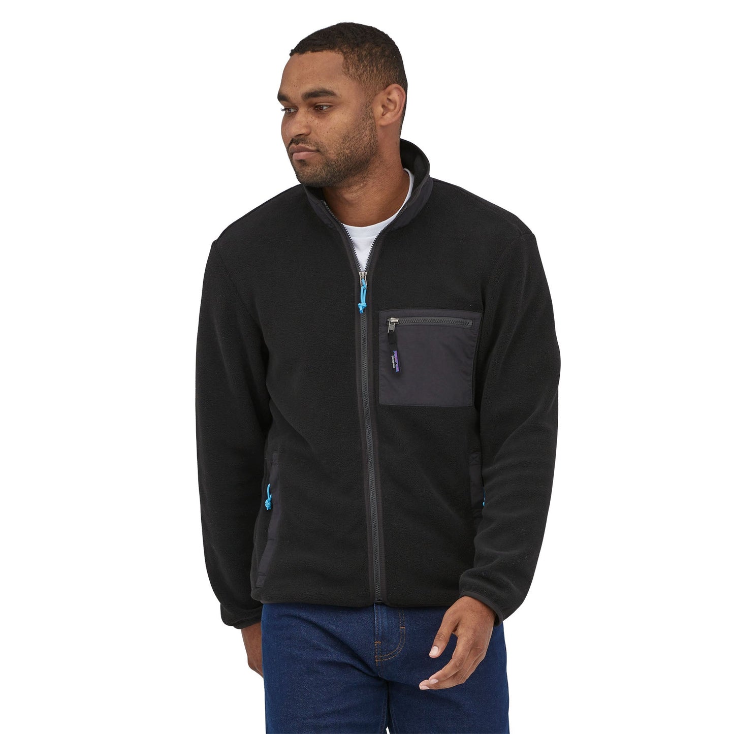 Polaire zippée noire en recyclé - synch jkt black
