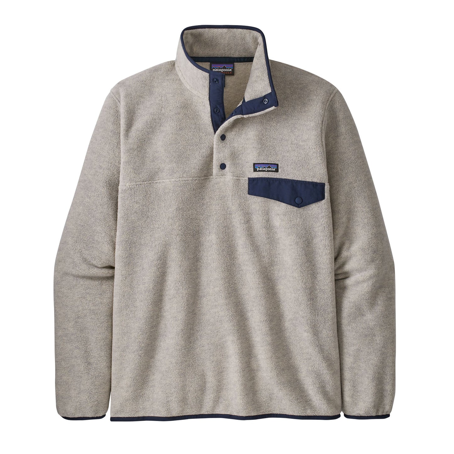 Polaire col boutonné en recyclé | Ecru "synch snap-t p/o oatmeal heather"