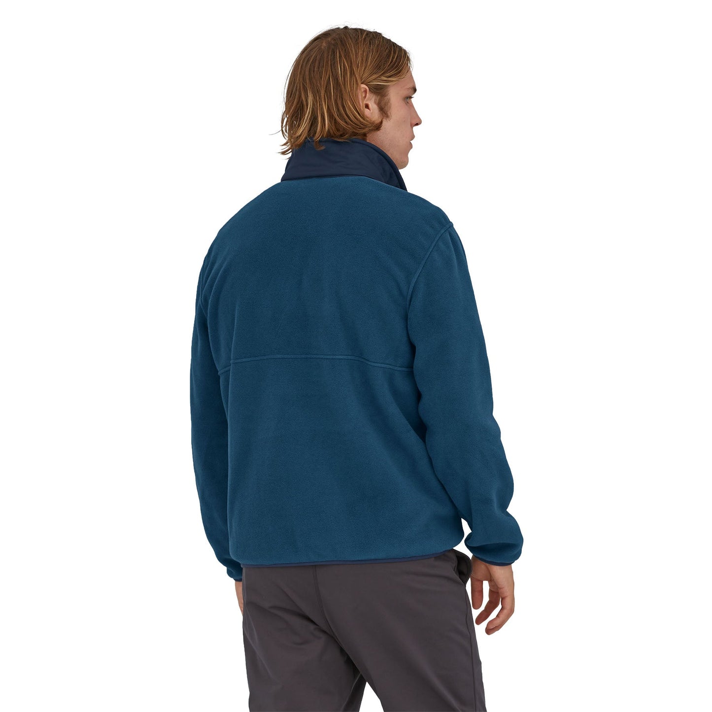 Polaire col zippé en recyclé | Bicolore "microdini tidepool blue"