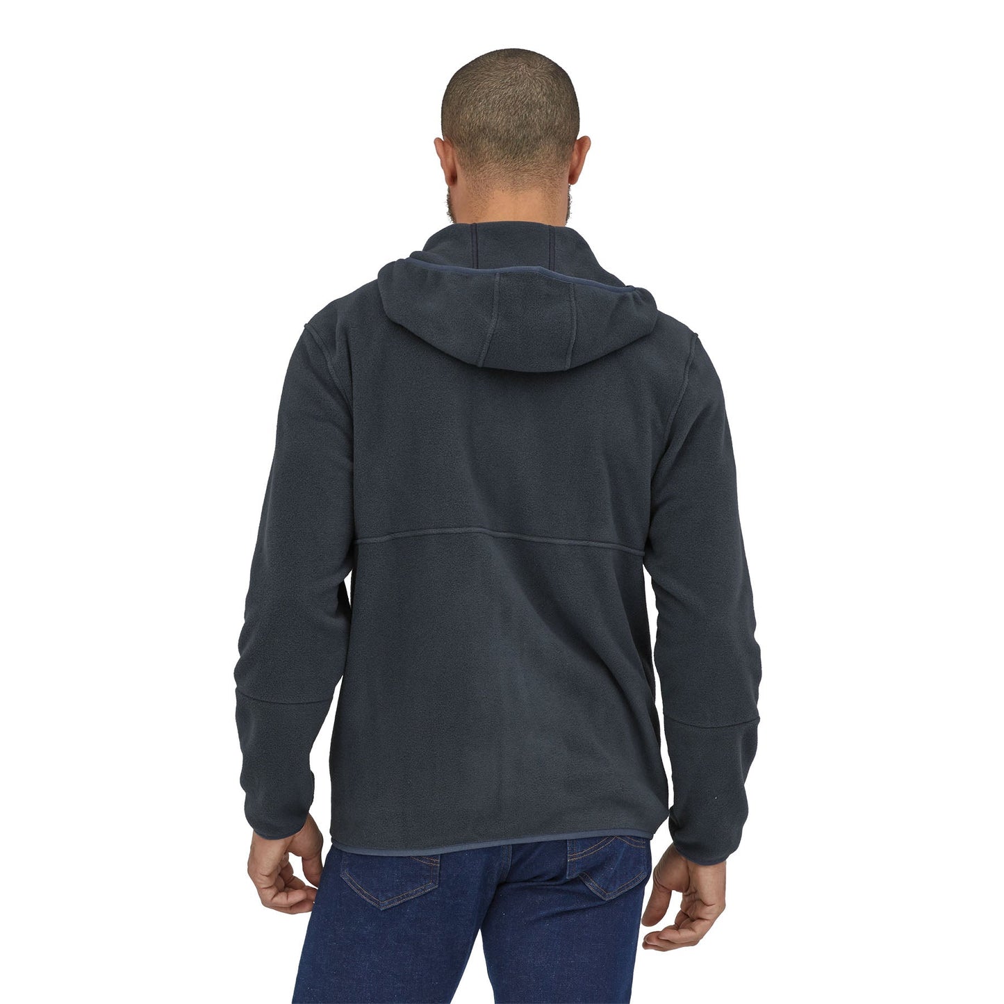 Polaire à capuche en recyclé | Bleu "microdini hoody pitch blue"