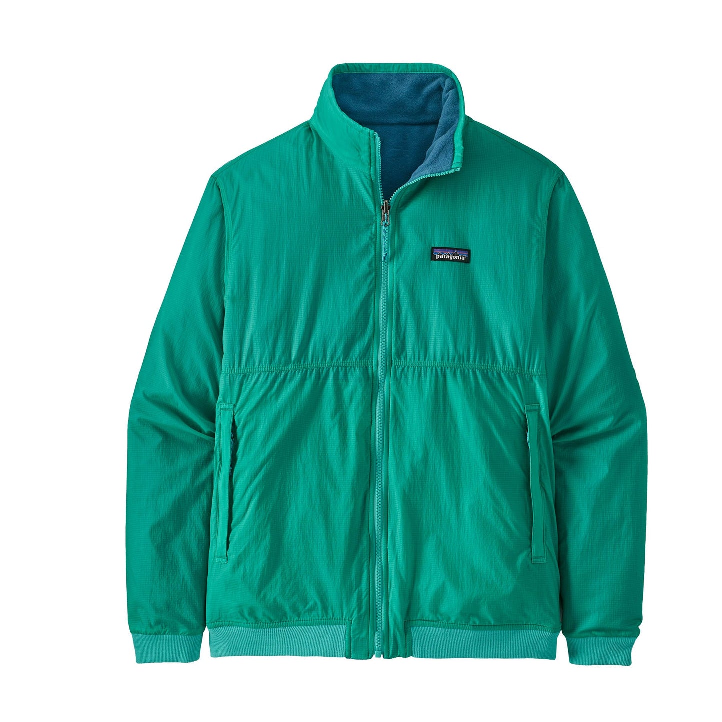 Veste coupe-vent réversible en recyclé | Bicolore "reversible shelled microdini fresh teal"