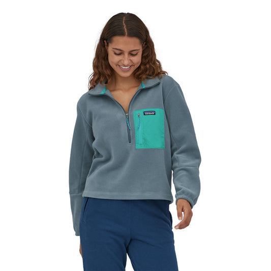Polaire col zippé en matière recyclée | Gris "microdini 1/2 zip plume grey"