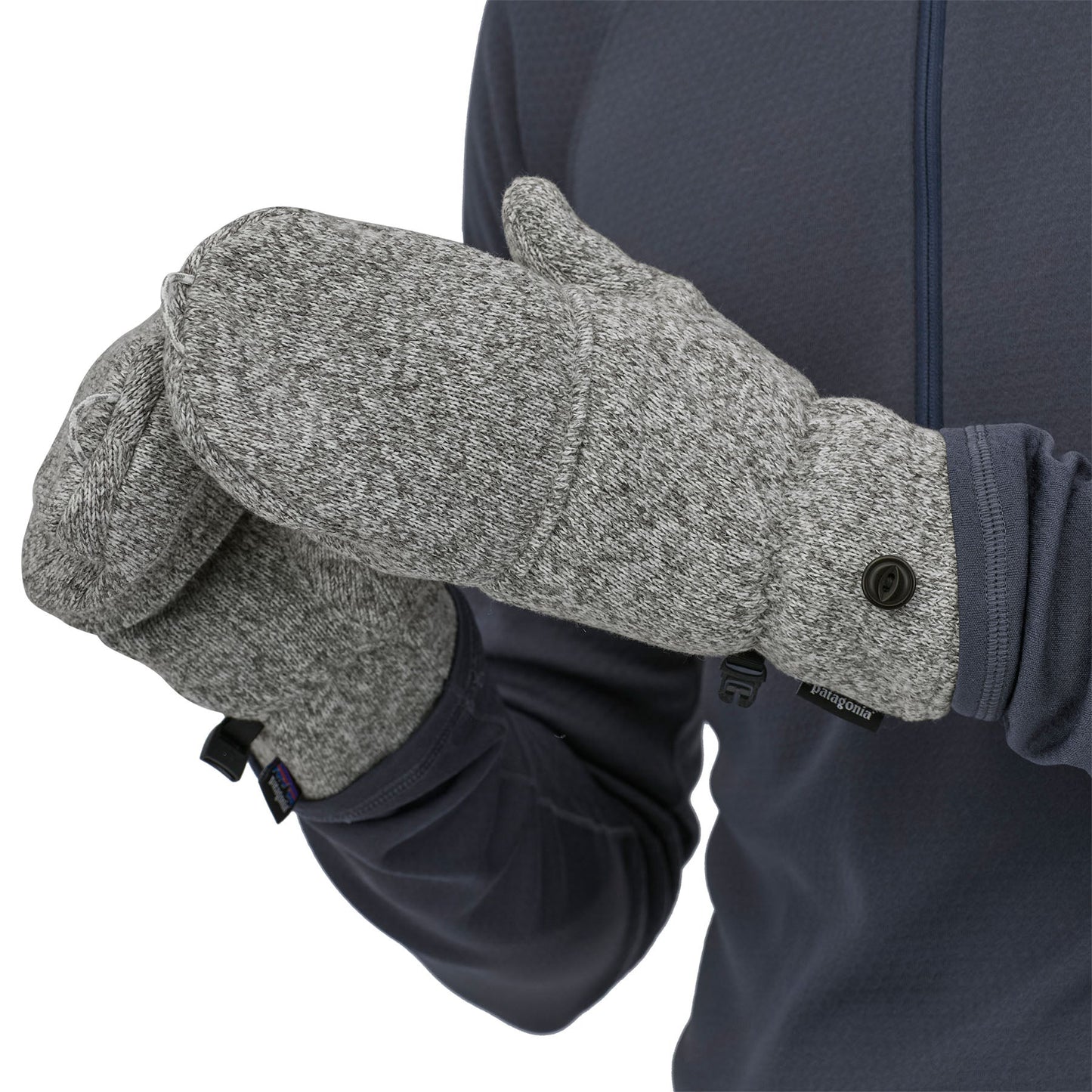 Gants 2 en 1 en matière recyclée | gris "better sweater gloves birch white"