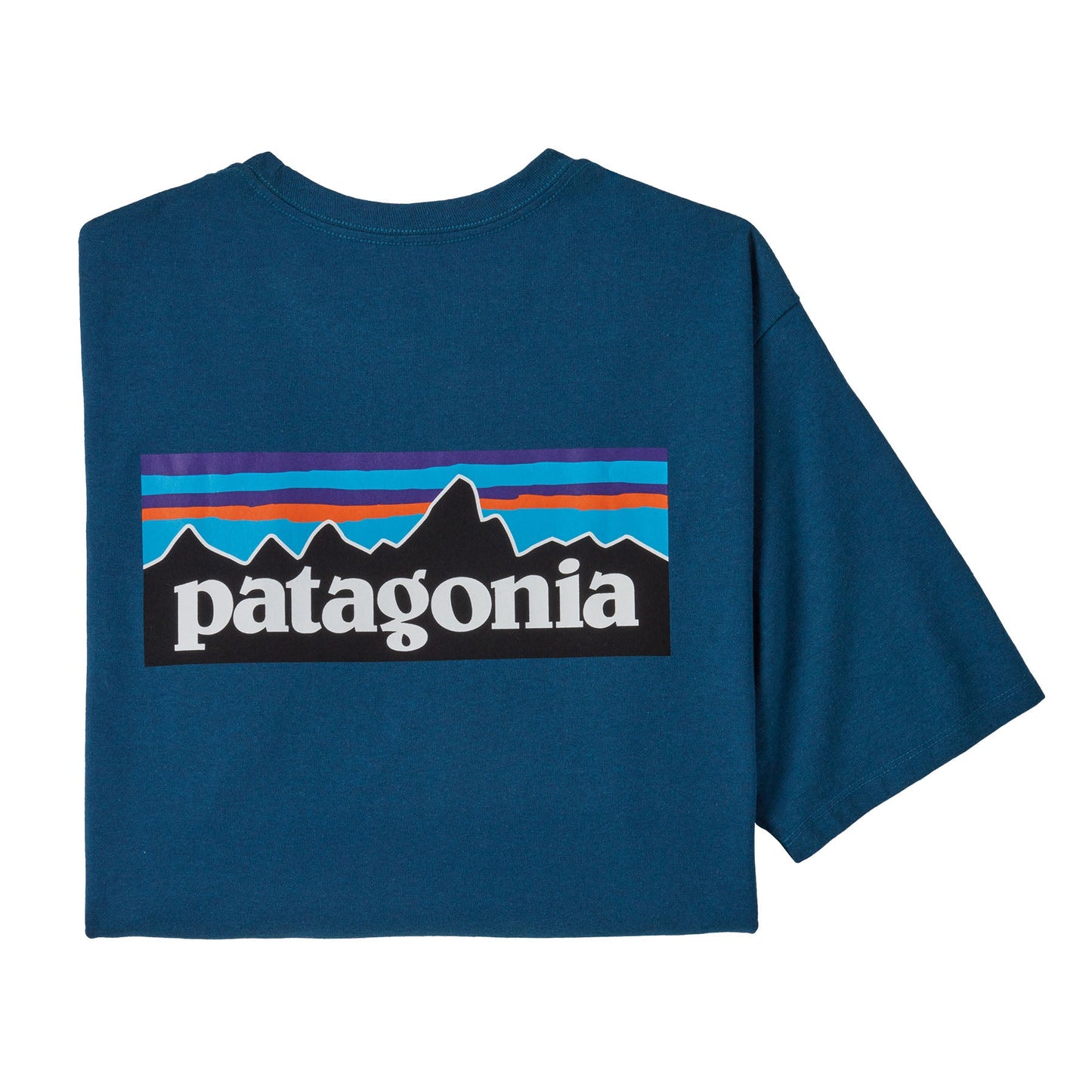 T-shirt à motif en recyclé | Bleu "P-6 logo responsibili-tee wavy blue"