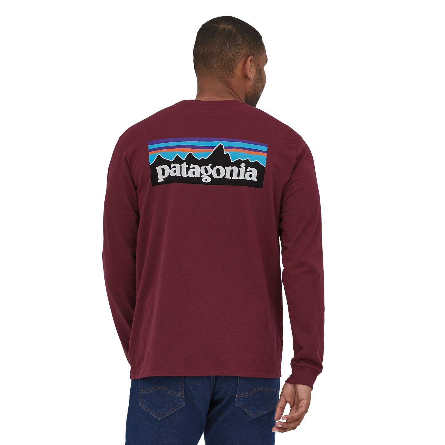 T-shirt manches longues bordeaux en matières recyclées - responsibili-tee sequoia red