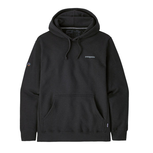 Sweat à capuche en matières recyclées | Noir "fitz roy icon uprisal hoody ink black"