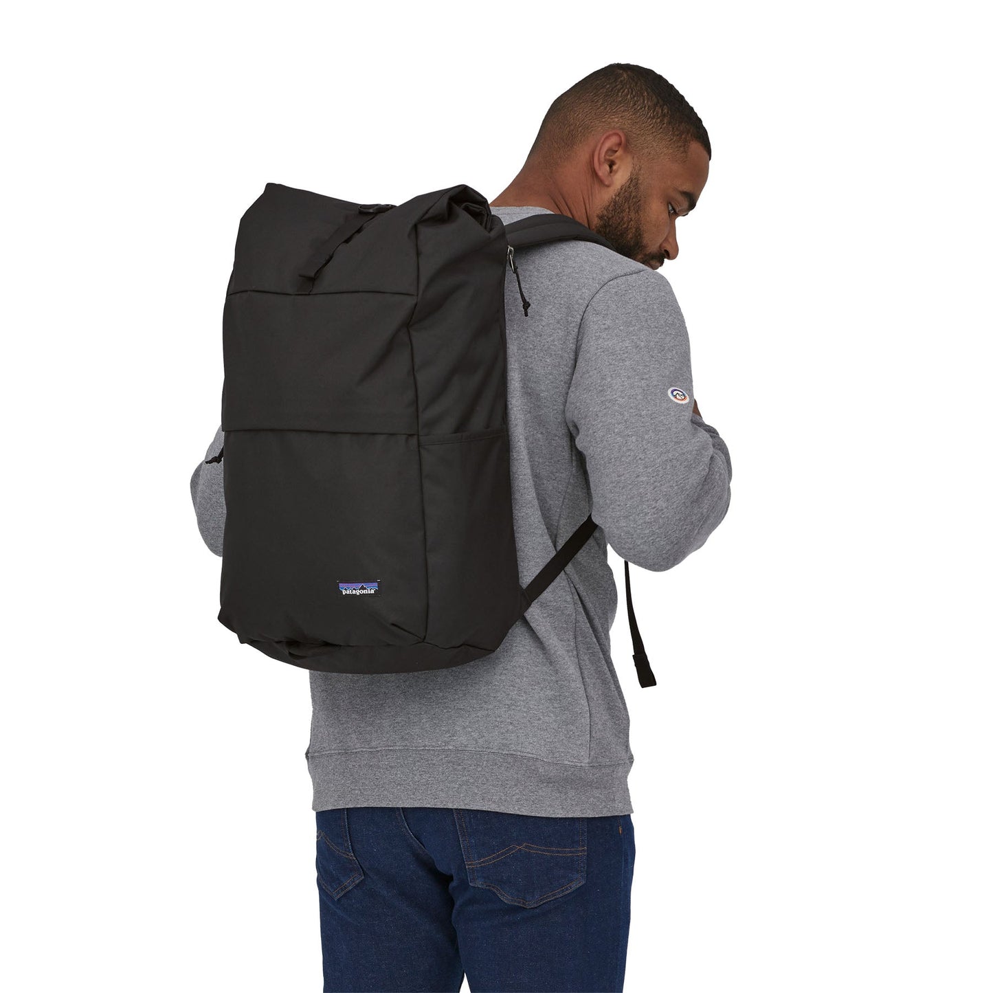 Sac à dos noir en matières recyclées - arbor roll top pack black