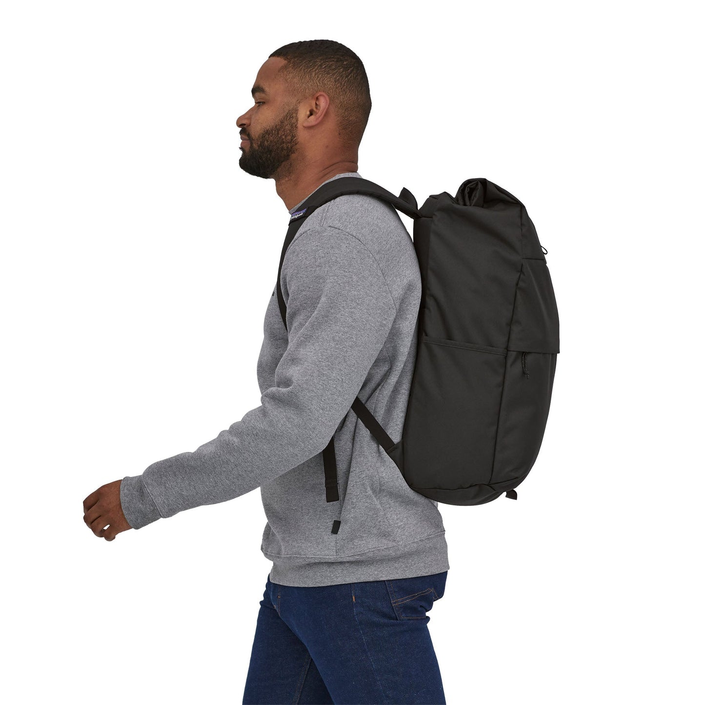 Sac à dos noir en matières recyclées - arbor roll top pack black