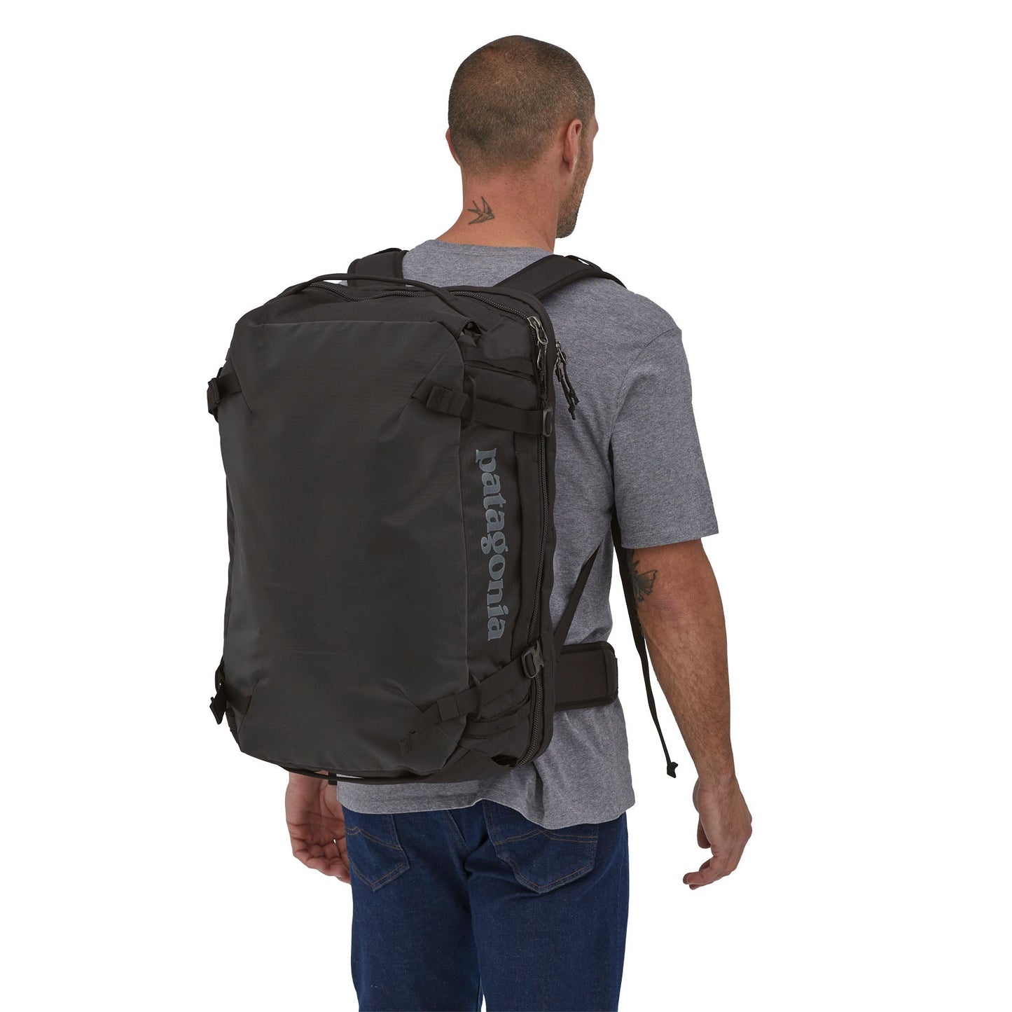 Sac de voyage fonctionnel 45L en matière recyclée | Noir "black hole mlc"