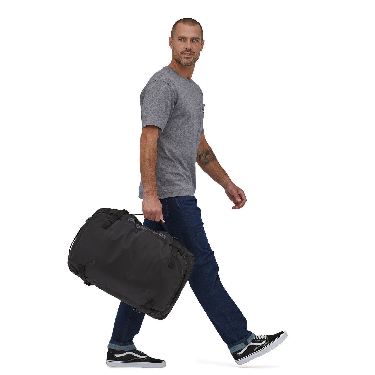 Sac de voyage fonctionnel 45L en matière recyclée | Noir "black hole mlc"