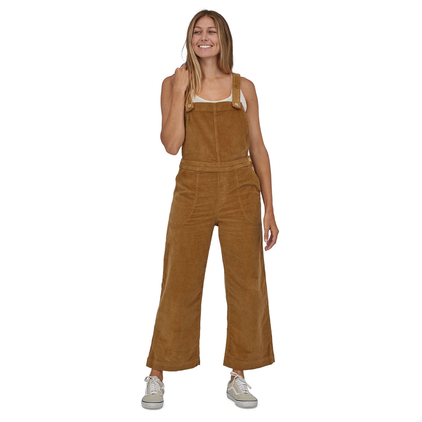 Salopette en velours de coton bio | Marron "stand up corduroy overalls nest brown"