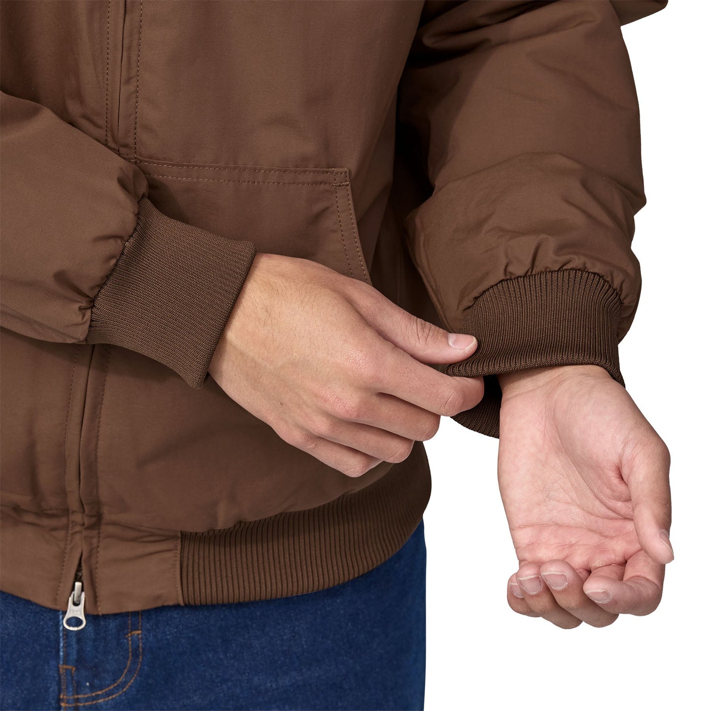 Manteau doublé polaire en recyclé | Marron "lined isthmus hoody moose brown"