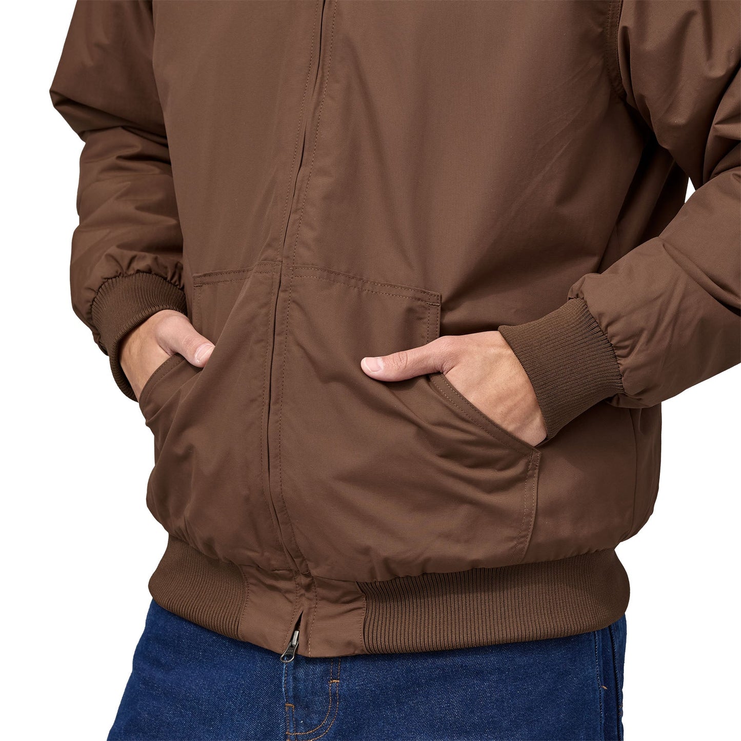Manteau doublé polaire en recyclé | Marron "lined isthmus hoody moose brown"