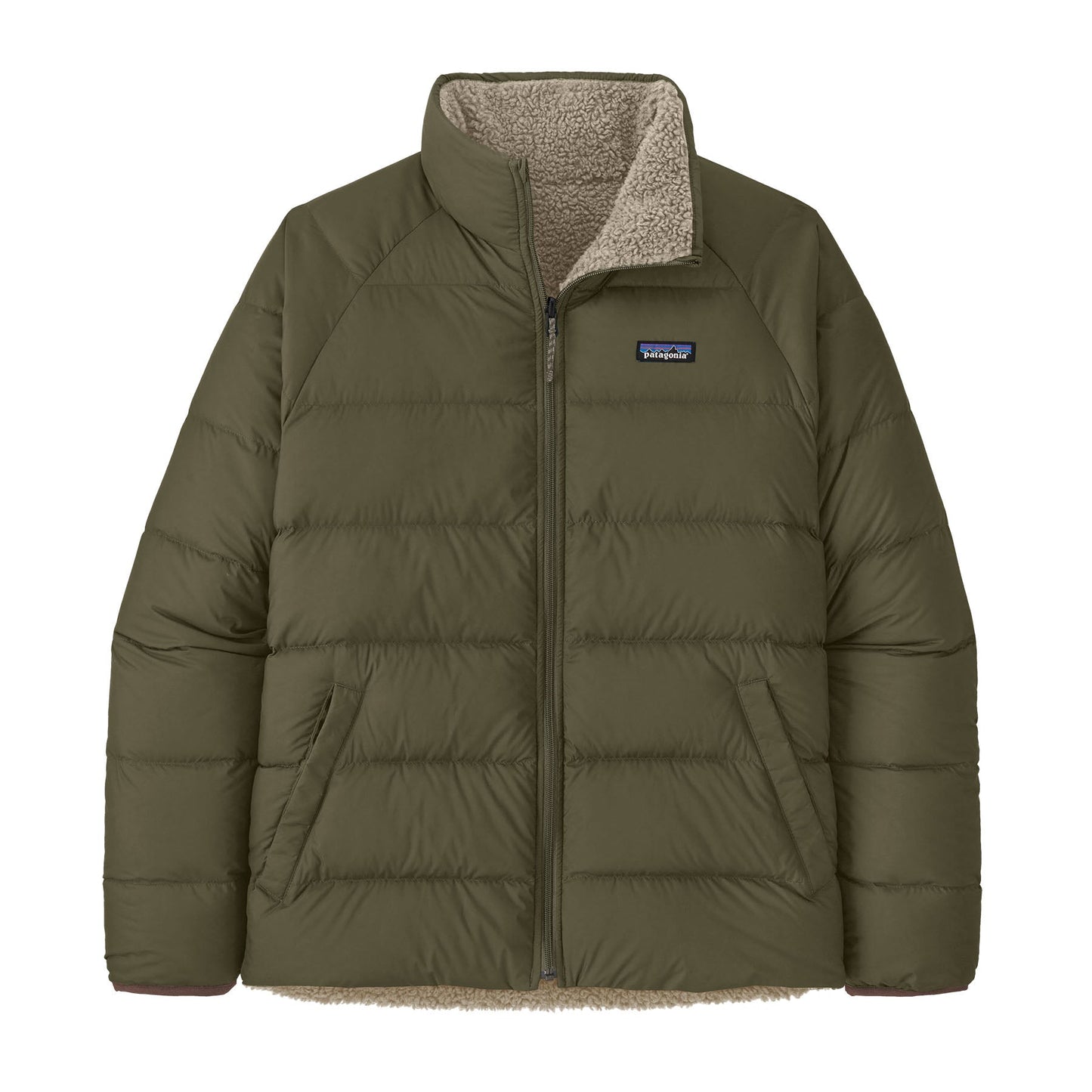 Doudoune réversible polaire en recyclé | vert "m's reversible silent down jkt basin green"