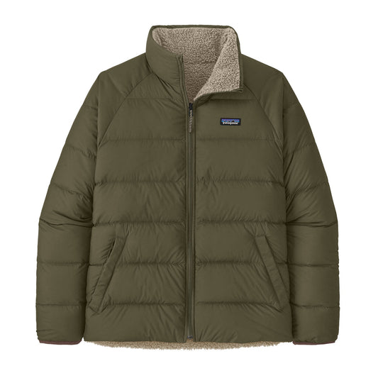 Doudoune réversible polaire en recyclé | vert "m's reversible silent down jkt basin green"