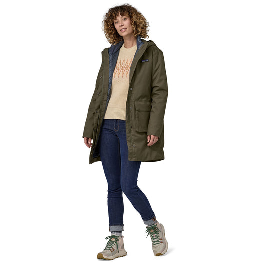 Parka reversible 3 en 1 imperméable en recyclé | Bicolore "pine bank 3-in-1 parka basin green"