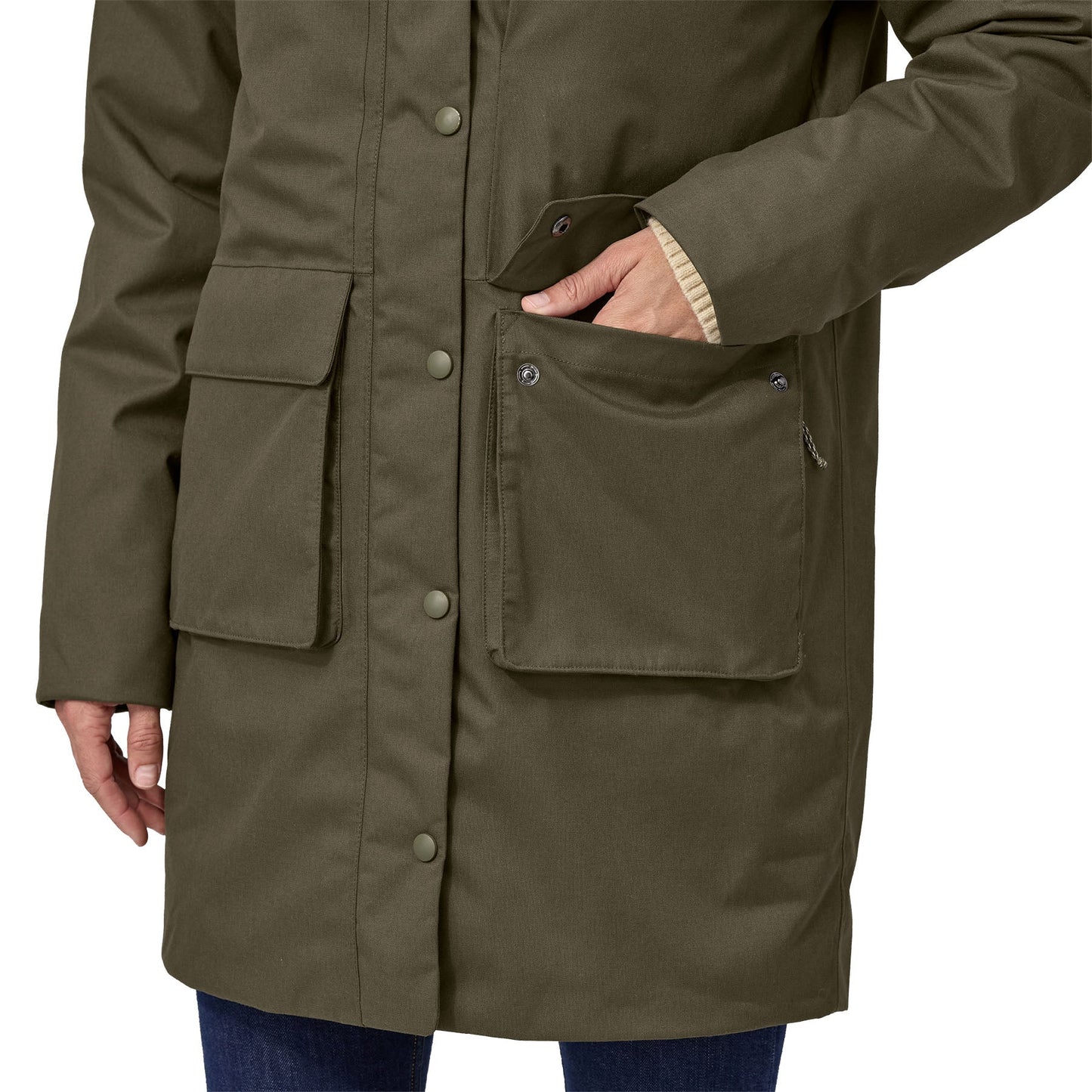 Parka reversible 3 en 1 imperméable en recyclé | Bicolore "pine bank 3-in-1 parka basin green"