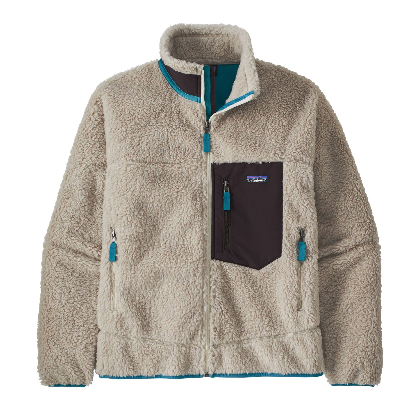 Polaire zippée en recyclé | Écru "classic retro-x jkt natural w/obsidian plum"